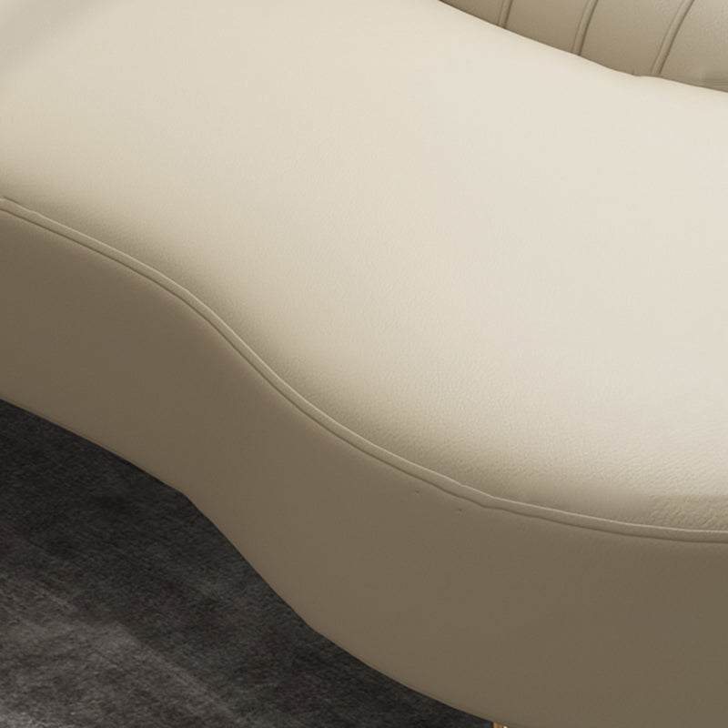 Modern Leather Chaise Lounge Upholstered Lounge with Flared Arms for Bedroom Clearhalo 'Chairs & Seating' 'Chaise Lounge' 'chaise_lounge' 'furn' 'furn_chaise_lounge' 'Furniture' 'Living Room Furniture' 6968804
