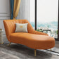 Modern Leather Chaise Lounge Upholstered Lounge with Flared Arms for Bedroom Orange Left-Arm Chaise Clearhalo 'Chairs & Seating' 'Chaise Lounge' 'chaise_lounge' 'furn' 'furn_chaise_lounge' 'Furniture' 'Living Room Furniture' 6968811