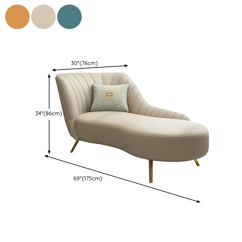 Modern Leather Chaise Lounge Upholstered Lounge with Flared Arms for Bedroom Clearhalo 'Chairs & Seating' 'Chaise Lounge' 'chaise_lounge' 'furn' 'furn_chaise_lounge' 'Furniture' 'Living Room Furniture' 6968817