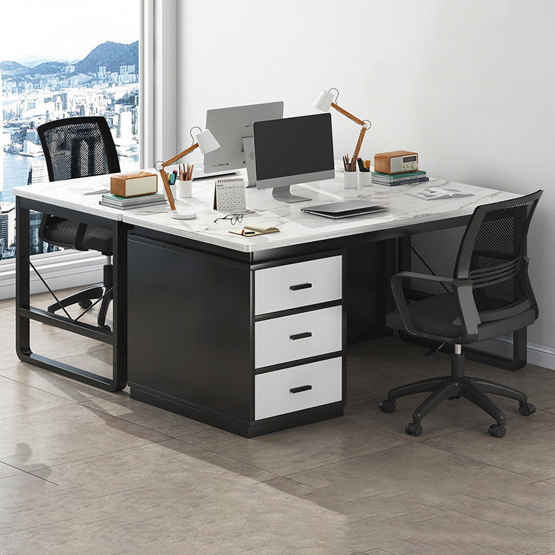 29.5 "H Glam Executive Desk rechthoekig schrijfbureau met laden