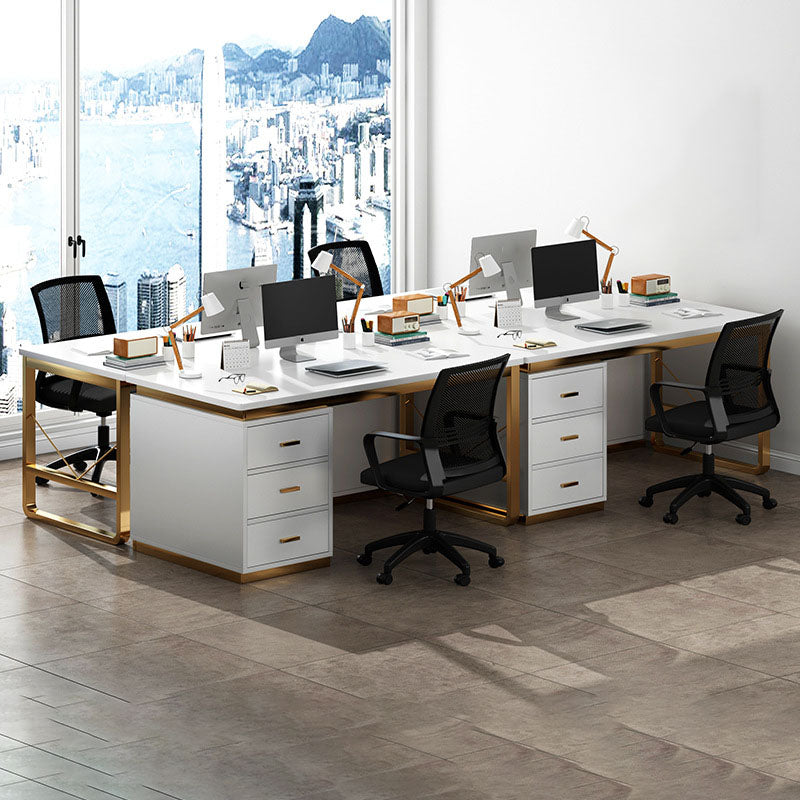 29.5 "H Glam Executive Desk rechthoekig schrijfbureau met laden