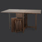 Mid-Century Modern Dining Table Brown Solid Wood Drop-Leaf Dining Table(only table) Clearhalo ' dining_table' 'Dining Tables & Seating' 'Dining Tables' 'furn' 'furn_dining_table' 'Furniture' 'furniture_dining_table' 'Kitchen & Dining Furniture' 'kitchen&dining_furn' 'kitchen' 'kitchen_dining_table' 6969607