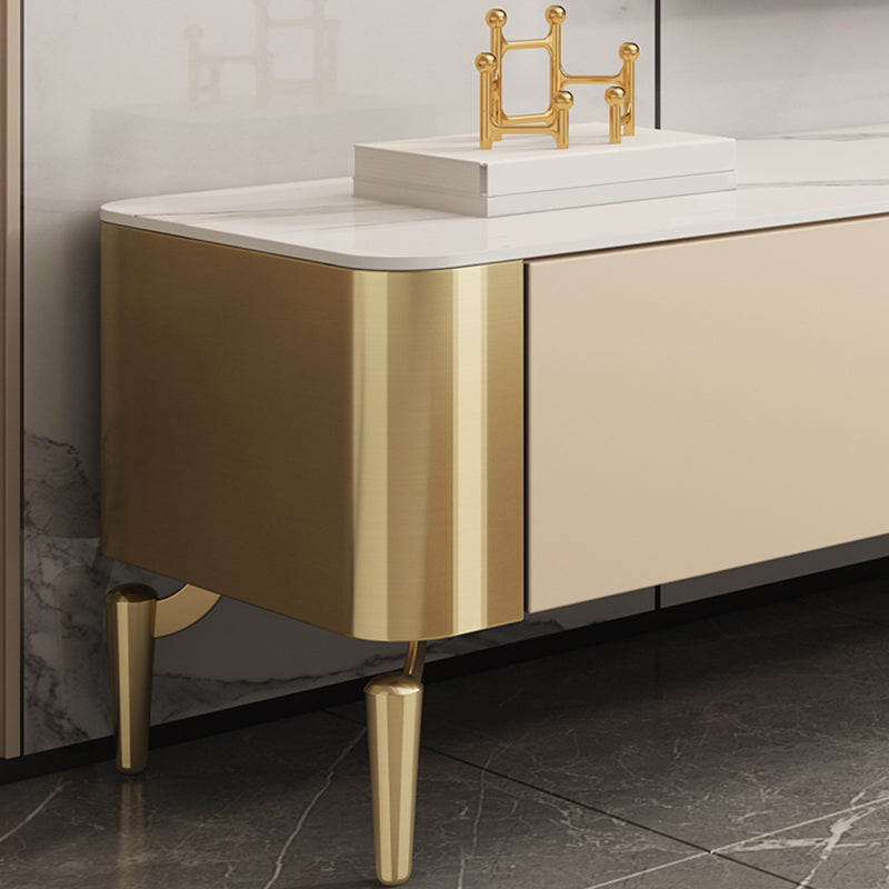 Stone TV Media Console Contemporary TV Console with 4 Drawers Clearhalo 'furn' 'furn_tv_stands_entertainment_centers' 'Furniture' 'Living Room Furniture' 'TV Stands & Entertainment Centers' 'TV Stands & Media Storage Furniture' 'tv_stands_entertainment_centers' 6969645