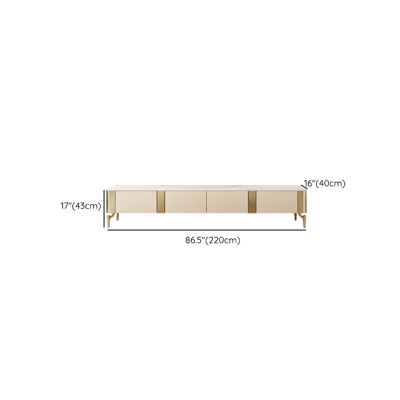 Stone TV Media Console Contemporary TV Console with 4 Drawers Clearhalo 'furn' 'furn_tv_stands_entertainment_centers' 'Furniture' 'Living Room Furniture' 'TV Stands & Entertainment Centers' 'TV Stands & Media Storage Furniture' 'tv_stands_entertainment_centers' 6969651