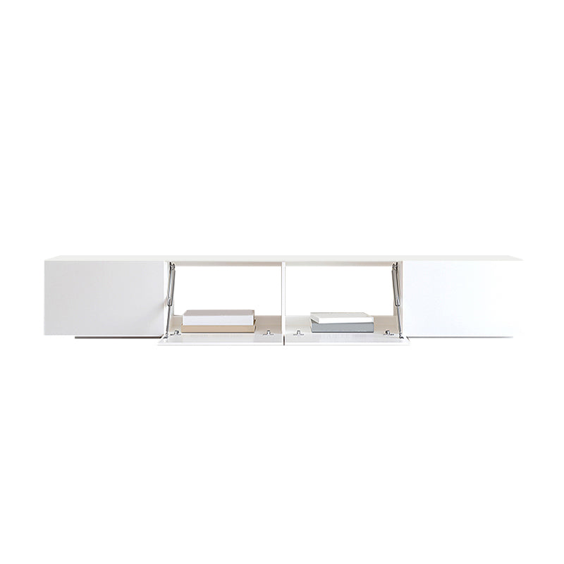 Faux Wood TV Console Contemporary White 2 / 4 Drawers Media Console 87"L x 16"W x 16"H 2 Clearhalo 'furn' 'furn_tv_stands_entertainment_centers' 'Furniture' 'Living Room Furniture' 'TV Stands & Entertainment Centers' 'TV Stands & Media Storage Furniture' 'tv_stands_entertainment_centers' 6969702