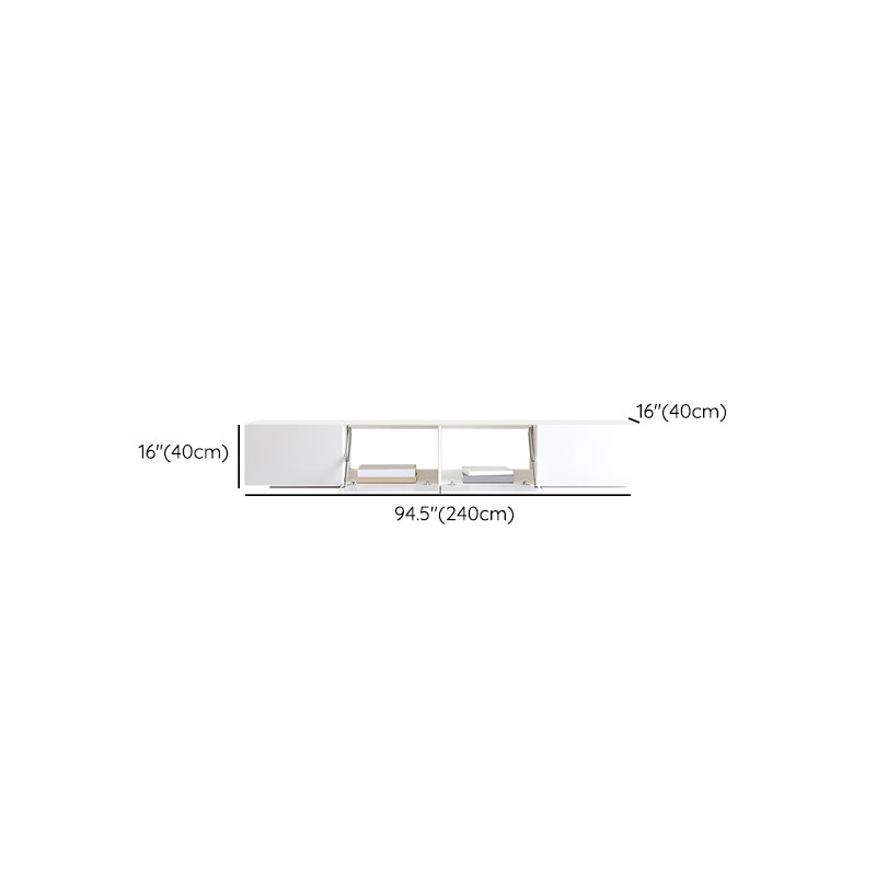 Faux Wood TV Console Contemporary White 2 / 4 Drawers Media Console Clearhalo 'furn' 'furn_tv_stands_entertainment_centers' 'Furniture' 'Living Room Furniture' 'TV Stands & Entertainment Centers' 'TV Stands & Media Storage Furniture' 'tv_stands_entertainment_centers' 6969716