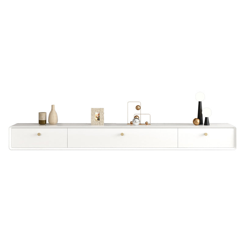 Modern TV Stand Console Floating Media Console TV Stand with Drawers White Clearhalo 'furn' 'furn_tv_stands_entertainment_centers' 'Furniture' 'Living Room Furniture' 'TV Stands & Entertainment Centers' 'TV Stands & Media Storage Furniture' 'tv_stands_entertainment_centers' 6969742