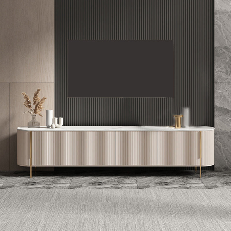 Stone Media Console Contemporary TV Media Stand for Living Room Clearhalo 'furn' 'furn_tv_stands_entertainment_centers' 'Furniture' 'Living Room Furniture' 'TV Stands & Entertainment Centers' 'TV Stands & Media Storage Furniture' 'tv_stands_entertainment_centers' 6969759