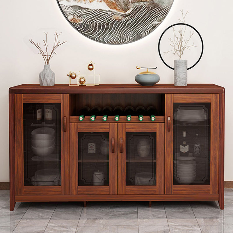 Porte in vetro da pranzo in legno moderno moderno in porcellana con cassetti