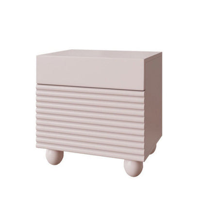 Modernism Storage Night Table 2 Drawers Bed Nightstand for Home Pink 1 Piece Clearhalo 'Bedroom Furniture' 'furn' 'furn_night_stand' 'Furniture' 'night_stand' 'Nightstands' 6969925