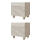 Modernism Storage Night Table 2 Drawers Bed Nightstand for Home Off-White 2 Piece Set Clearhalo 'Bedroom Furniture' 'furn' 'furn_night_stand' 'Furniture' 'night_stand' 'Nightstands' 6969927