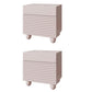 Modernism Storage Night Table 2 Drawers Bed Nightstand for Home Pink 2 Piece Set Clearhalo 'Bedroom Furniture' 'furn' 'furn_night_stand' 'Furniture' 'night_stand' 'Nightstands' 6969932