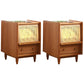 Modern Accent Table Nightstand Wood Night Table for Bedroom Home Cherry Wood 2 Piece Set Clearhalo 'Bedroom Furniture' 'furn' 'furn_night_stand' 'Furniture' 'night_stand' 'Nightstands' 6969954