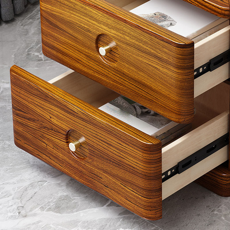 現代的なアクセントテーブルナイトスタンド2引き出し木製ナイトテーブルのためのウッドナイトテーブル
