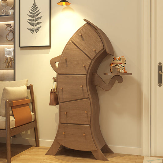 Modern Vertical Lingerie Chest Wood Dresser with 5 Drawers for Bedroom Clearhalo 'Bedroom Furniture' 'Dressers & Chests' 'dressers_chests' 'furn' 'furn_dressers_chests' 'Furniture' 6969985