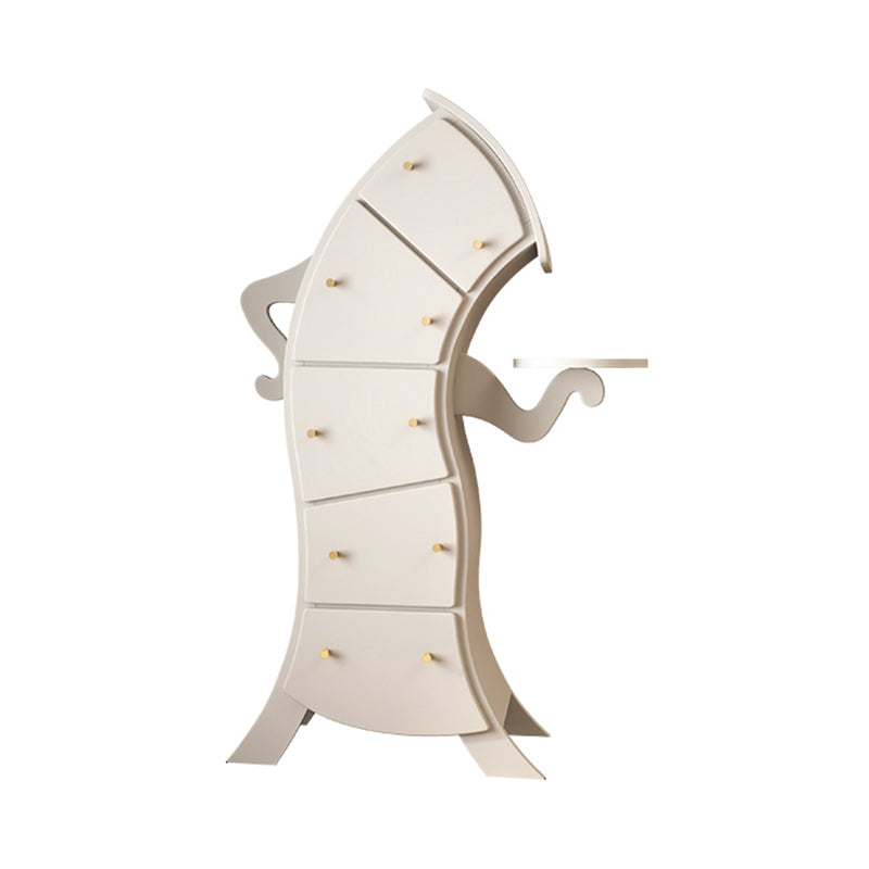 Modern Vertical Lingerie Chest Wood Dresser with 5 Drawers for Bedroom White Clearhalo 'Bedroom Furniture' 'Dressers & Chests' 'dressers_chests' 'furn' 'furn_dressers_chests' 'Furniture' 6969995