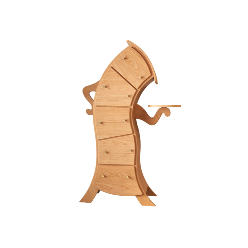 Contemporary Lingerie Chest Vertical Wood Dresser with 5 Drawers for Home Natural Clearhalo 'Bedroom Furniture' 'Dressers & Chests' 'dressers_chests' 'furn' 'furn_dressers_chests' 'Furniture' 6969998