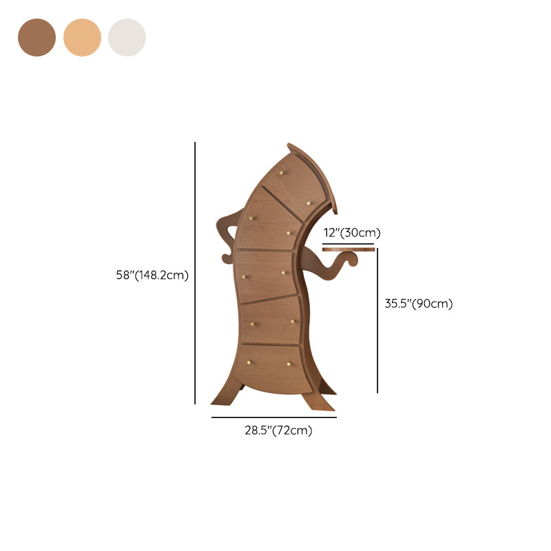 Contemporary Lingerie Chest Vertical Wood Dresser with 5 Drawers for Home Clearhalo 'Bedroom Furniture' 'Dressers & Chests' 'dressers_chests' 'furn' 'furn_dressers_chests' 'Furniture' 6970008