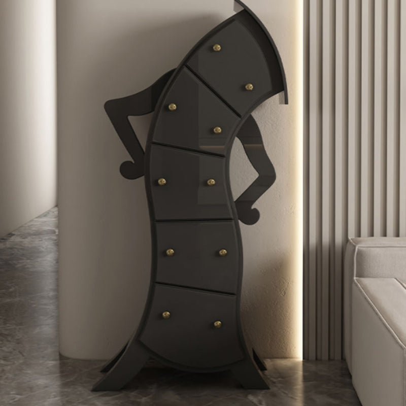 Cómoda de madera con 5 cajones para el hogar, cómoda de lencería modernista