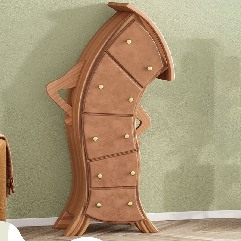 Cómoda de madera con 5 cajones para el hogar, cómoda de lencería modernista