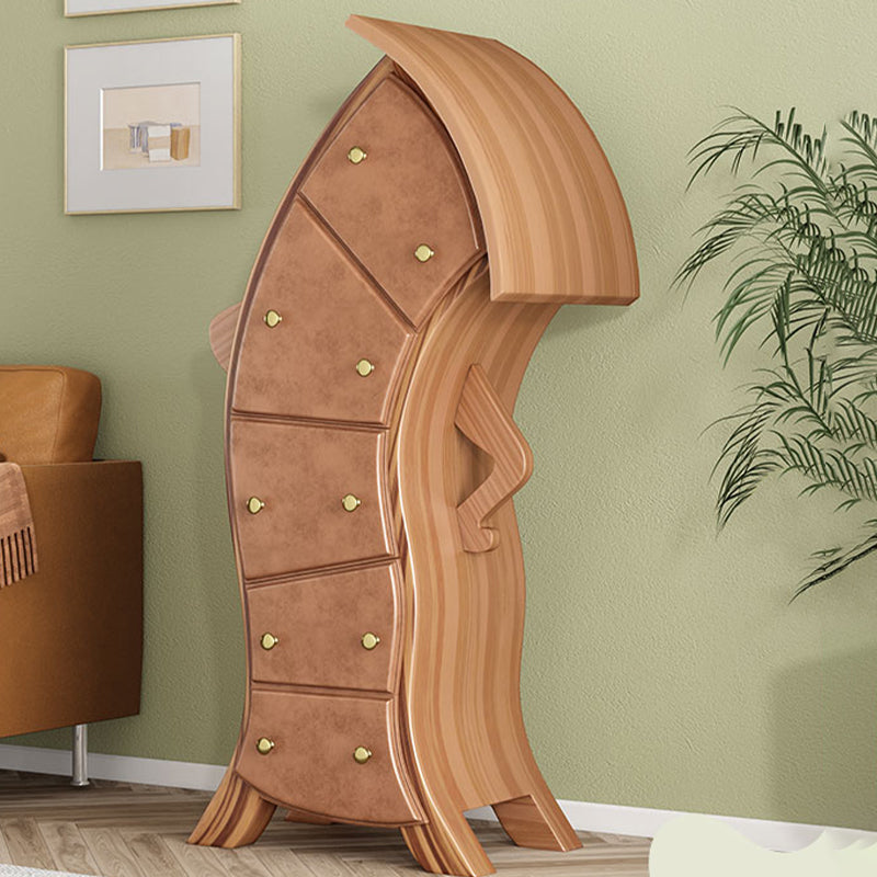 Cómoda de madera con 5 cajones para el hogar, cómoda de lencería modernista