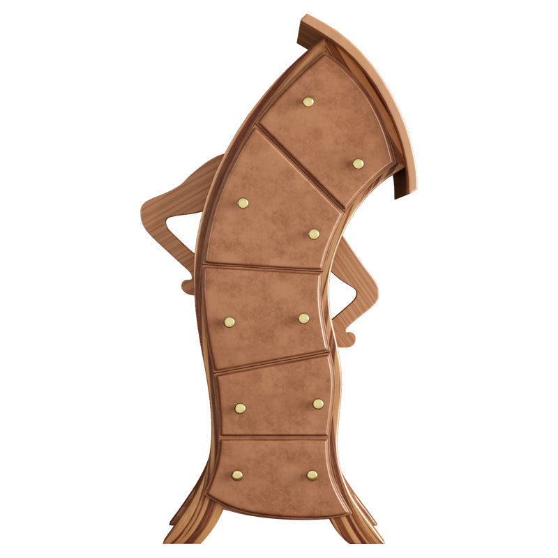 Cómoda de madera con 5 cajones para el hogar, cómoda de lencería modernista