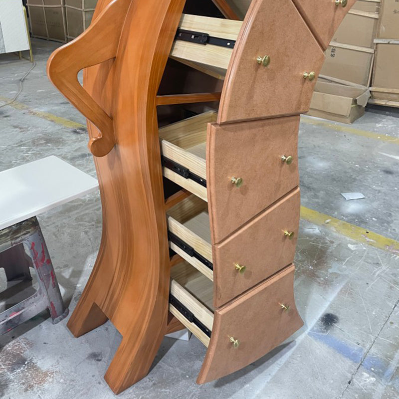 Cómoda de madera con 5 cajones para el hogar, cómoda de lencería modernista