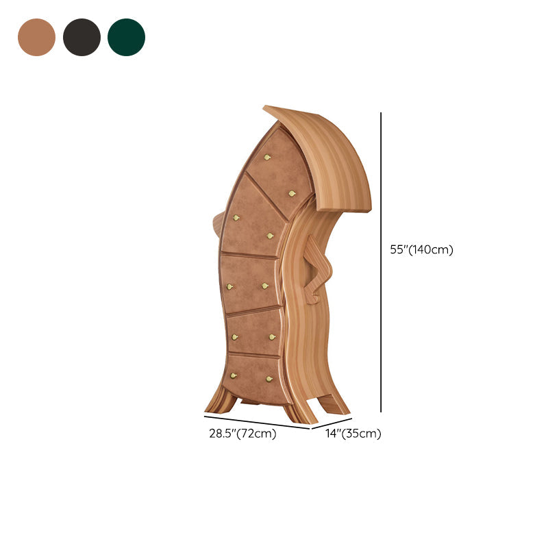 Cómoda de madera con 5 cajones para el hogar, cómoda de lencería modernista