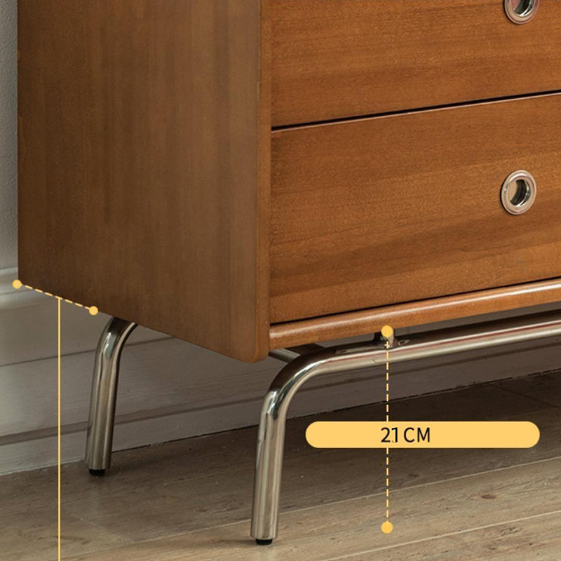 Ultramoderne horizontale dubbele ladekast van massief grenen opbergkast voor slaapkamer