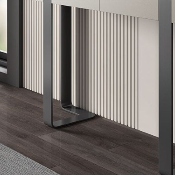 Half Moon Modern Console Table Antique Finish Console Sofa Table in Stone Clearhalo 'Console Tables' 'console_tables' 'Entry & Mudroom Furniture' 'furn' 'furn_console_tables' 'Furniture' 6970086