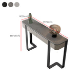 Half Moon Modern Console Table Antique Finish Console Sofa Table in Stone Clearhalo 'Console Tables' 'console_tables' 'Entry & Mudroom Furniture' 'furn' 'furn_console_tables' 'Furniture' 6970089