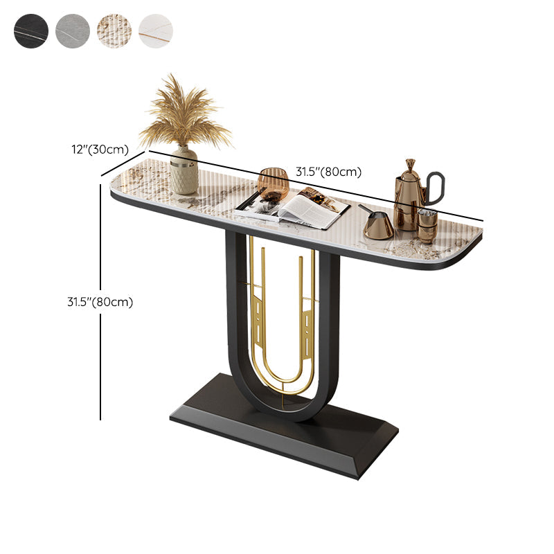 Tavolo console a mezza luna antico tavolo di divano console di finitura in pietra