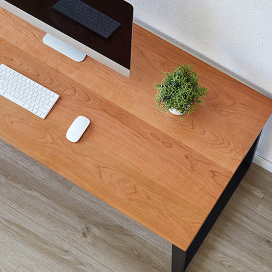 Modern Solid Wood Computer Desk Rectangular Shape Task Desk with Sled Base for Home Clearhalo 'furn' 'furn_office_desk' 'Furniture' 'Office Desks' 'Office Furniture' 'office_desk' 6970323