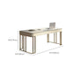 Modern Stone Office Desks Rectangular Shape Task Desks with 2-Drawers in White Clearhalo 'furn' 'furn_office_desk' 'Furniture' 'Office Desks' 'Office Furniture' 'office_desk' 6970366