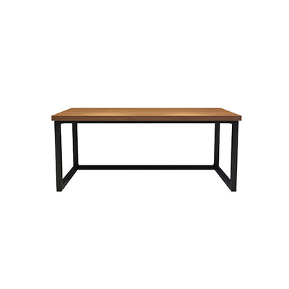 Modern Solid Wood Office Desk Rectangular Shape Task Desk with Sled Base in Brown 86.6"L x 35.4"W x 29.5"H Clearhalo 'furn' 'furn_office_desk' 'Furniture' 'Office Desks' 'Office Furniture' 'office_desk' 6970371