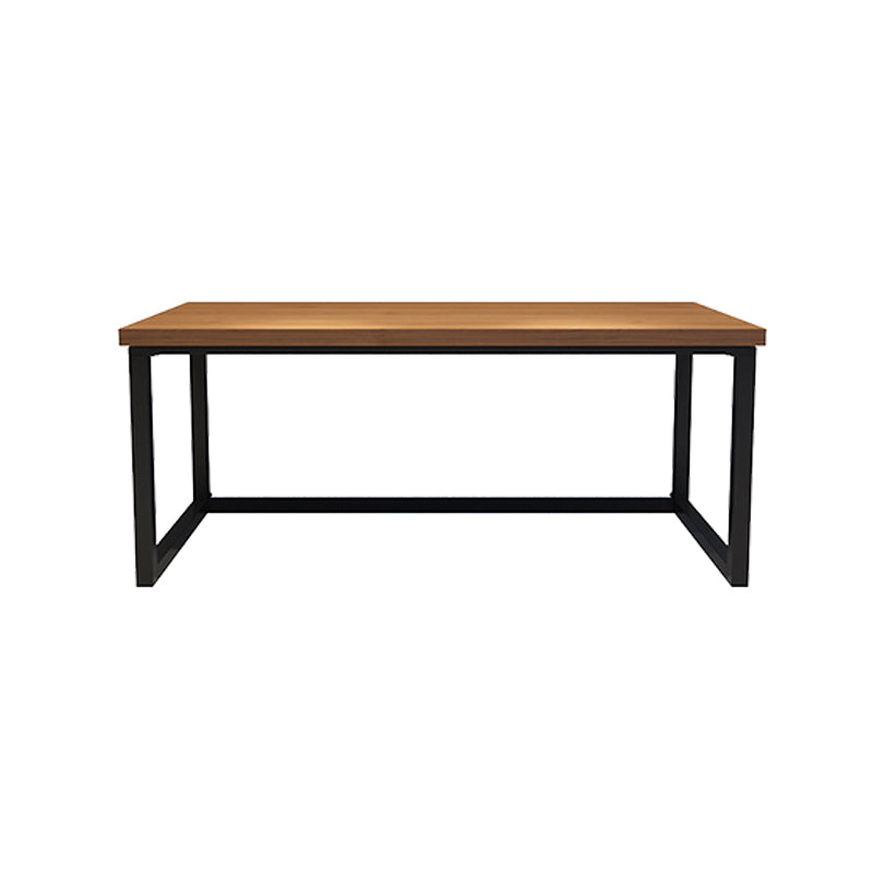 Modern Solid Wood Office Desk Rectangular Shape Task Desk with Sled Base in Brown Clearhalo 'furn' 'furn_office_desk' 'Furniture' 'Office Desks' 'Office Furniture' 'office_desk' 6970375