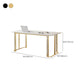 Modern Style Stone Office Desk Rectangular Shape Task Desk with 2-Legs for Office