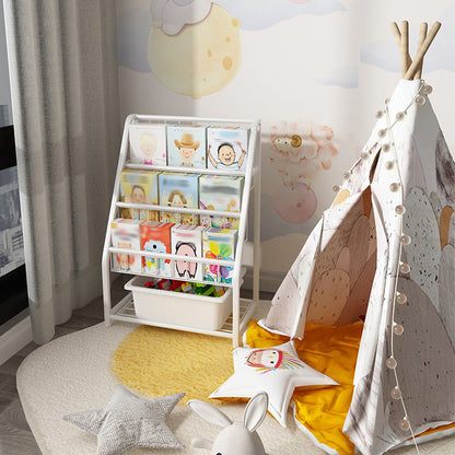 Skandinavische Leiter -Bücherregal Metal Closed Back Bücherregal mit Regalen