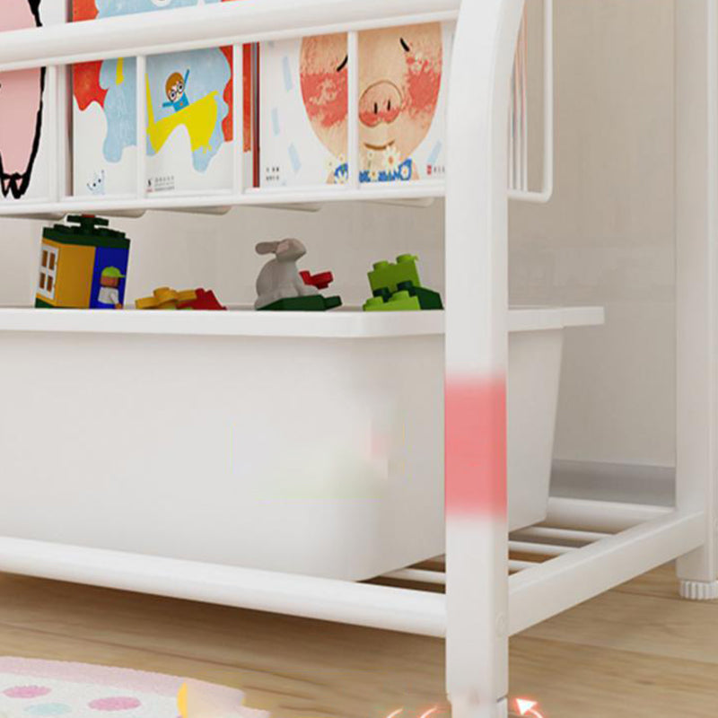 Skandinavische Leiter -Bücherregal Metal Closed Back Bücherregal mit Regalen