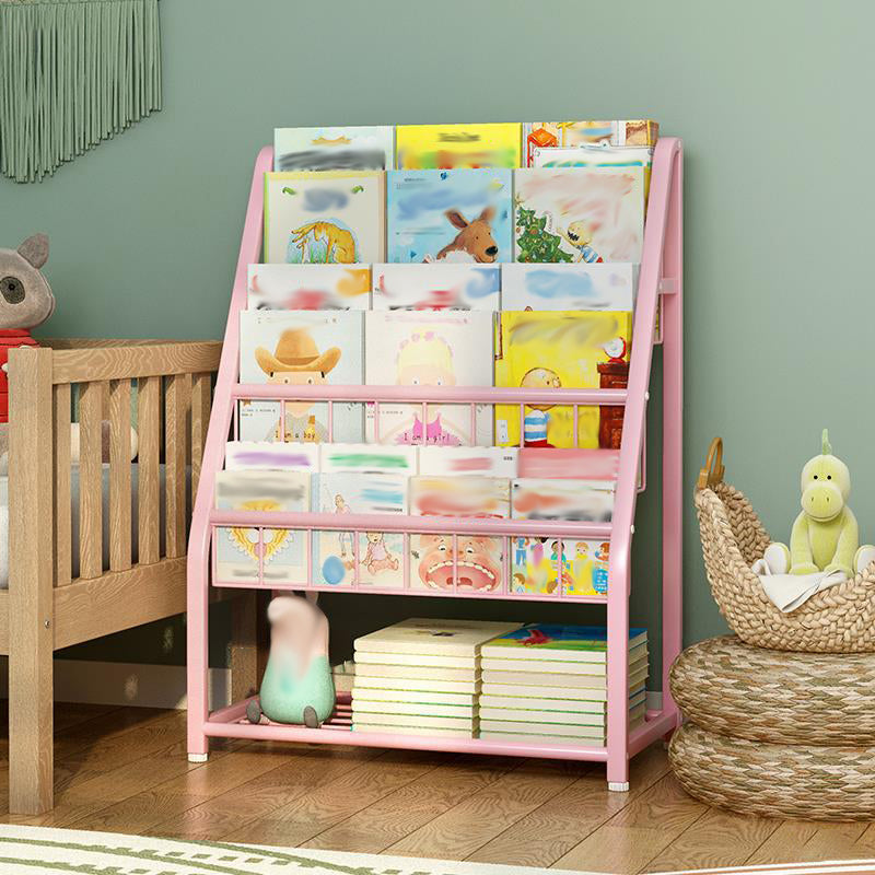 Skandinavische Leiter -Bücherregal Metal Closed Back Bücherregal mit Regalen