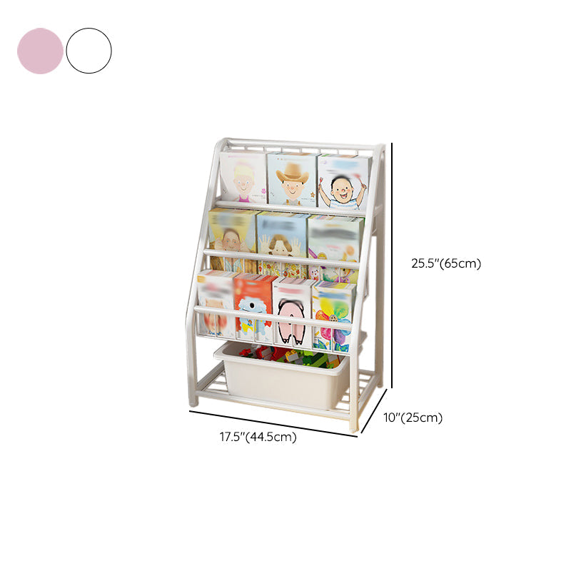 Skandinavische Leiter -Bücherregal Metal Closed Back Bücherregal mit Regalen