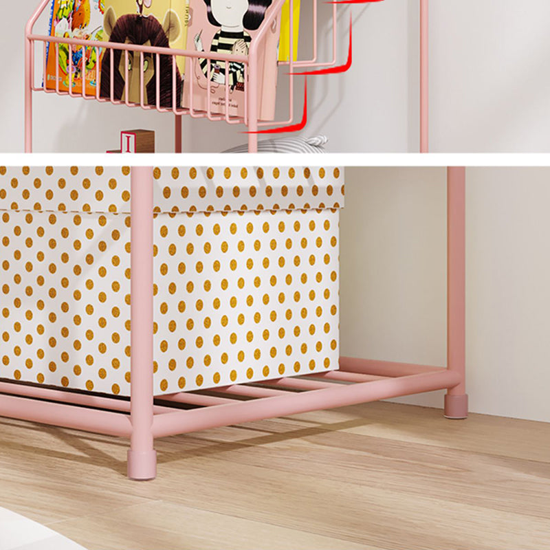 Skandinavischer geschlossener Rückenleiter Bücherregal Metall -Bücherregal mit Regalen