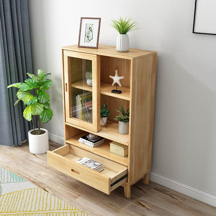 Modern Style Closed Back Bookshelf Standard Wooden Bookcase with Cabinets 31"L x 12"W x 65"H Clearhalo 'Bookcases' 'furn' 'furn_bookcases' 'Furniture' 'Office Furniture' 6970486