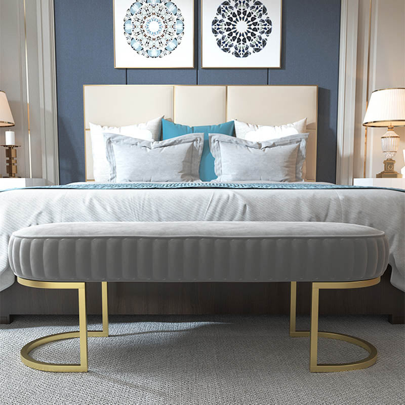 Banca sedute imbottita glam Benca ovale e panca per camera da letto, 16 "W