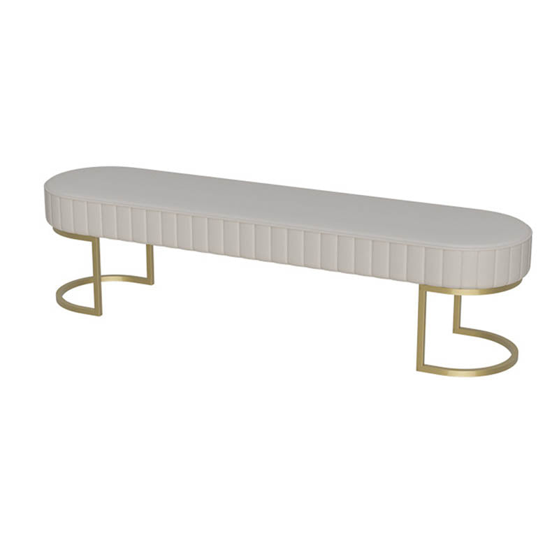 Banca sedute imbottita glam Benca ovale e panca per camera da letto, 16 "W