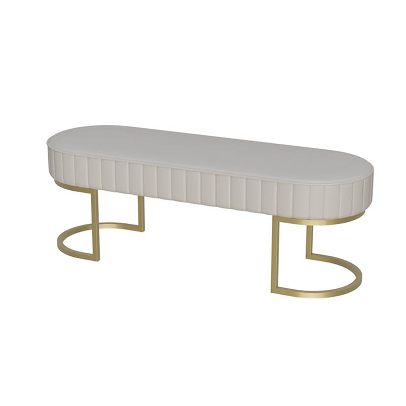 Banca sedute imbottita glam Benca ovale e panca per camera da letto, 16 "W