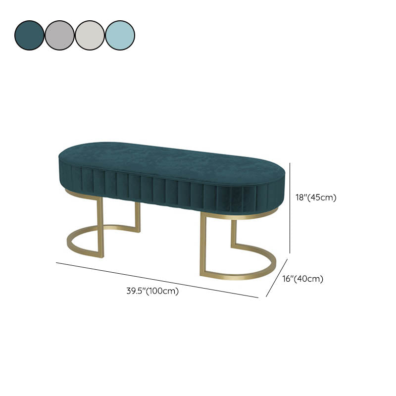 Banca sedute imbottita glam Benca ovale e panca per camera da letto, 16 "W