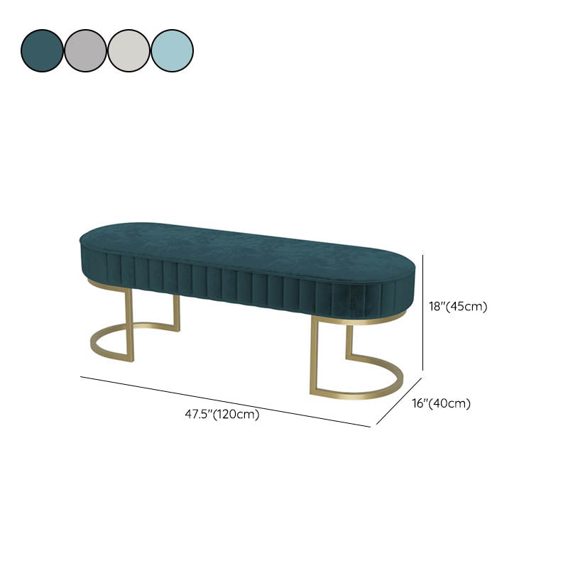 Banca sedute imbottita glam Benca ovale e panca per camera da letto, 16 "W