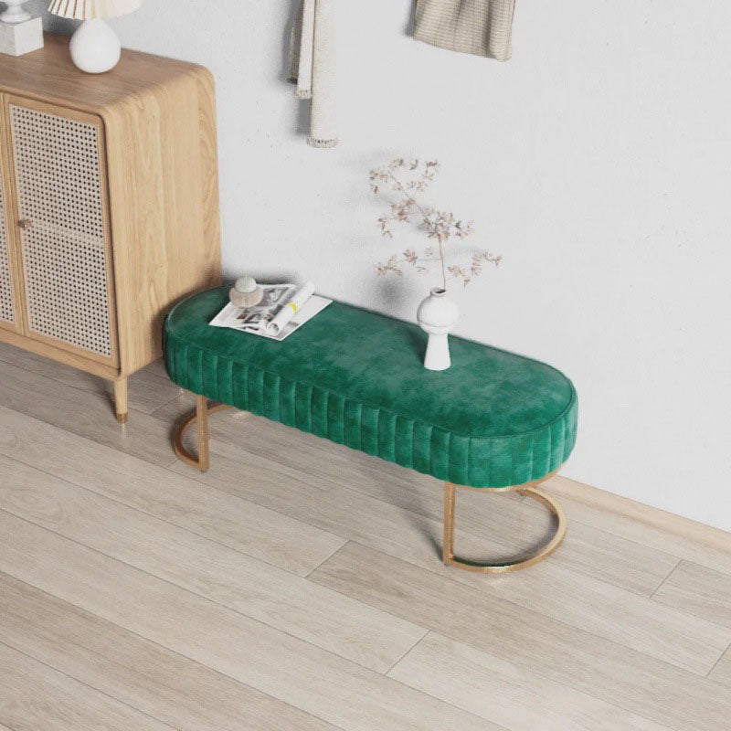 Contemporary Seating Bench Metal Entryway Bench , 12.5-inch Width Green Clearhalo 'Benches' 'Chairs & Seating' 'furn' 'furn_benches' 'Furniture' 'Living Room Furniture' 6970586