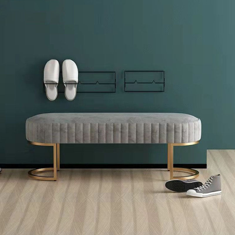 Contemporary Seating Bench Metal Entryway Bench , 12.5-inch Width Clearhalo 'Benches' 'Chairs & Seating' 'furn' 'furn_benches' 'Furniture' 'Living Room Furniture' 6970597